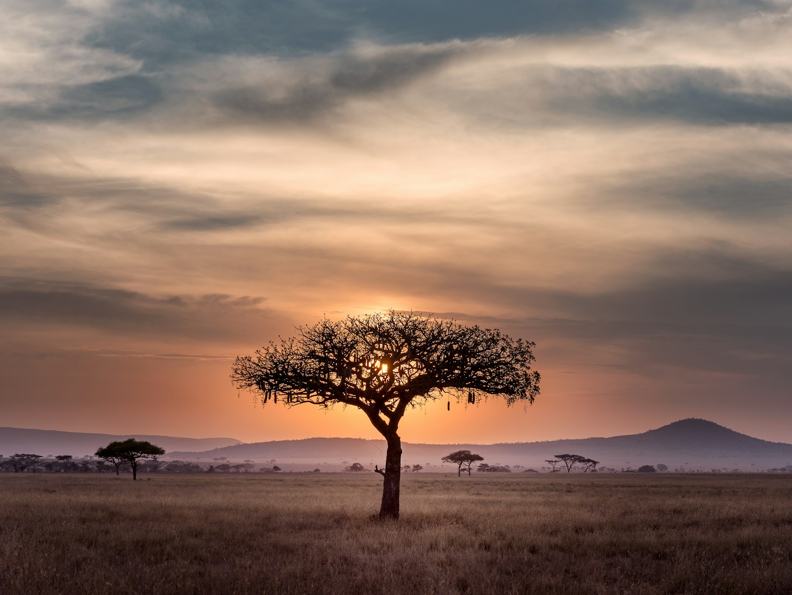 Northern Nigerian geological landscape at sunrise